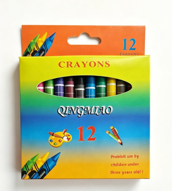 QINGMIAO 12-color crayon box